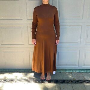 iris+ink brown maxi dress